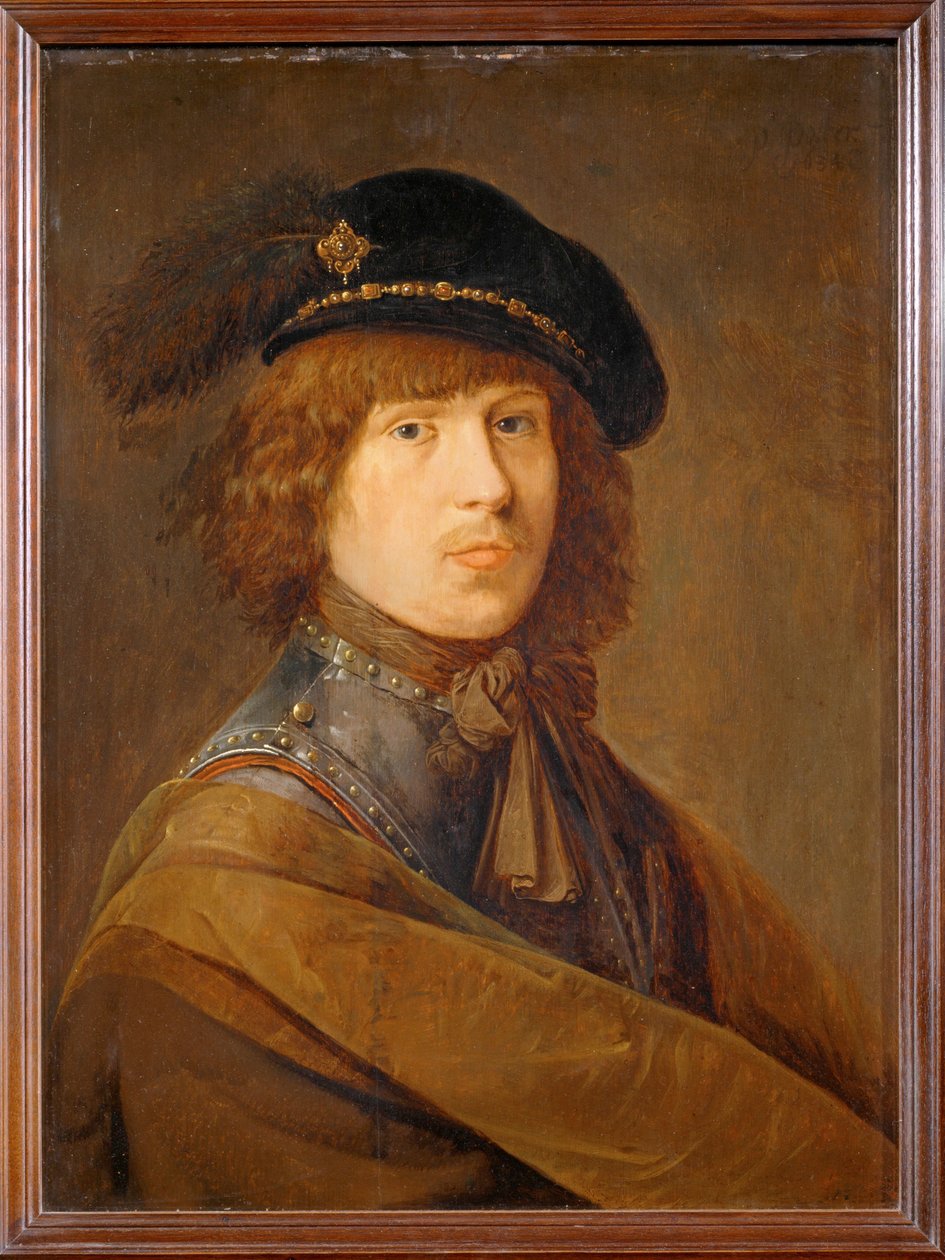 Portret van de kunstenaar in kuras ... door Erich Lessing