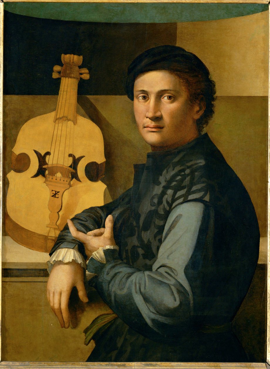 Portret van een altviolist ... door Erich Lessing