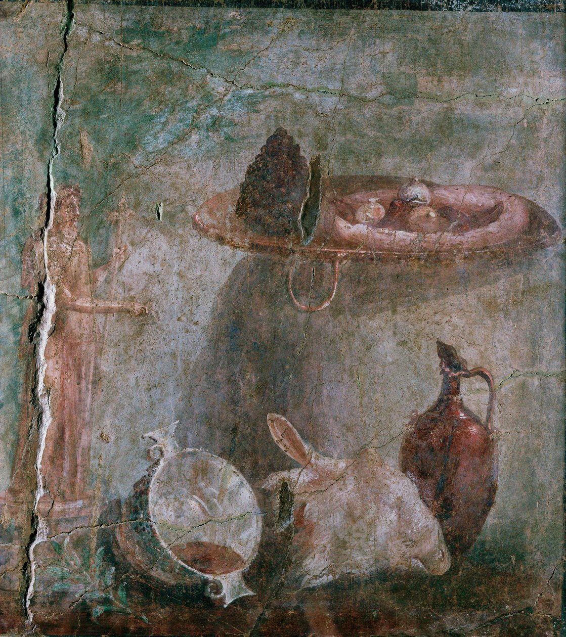 Stilleven met een schapenkop door Erich Lessing