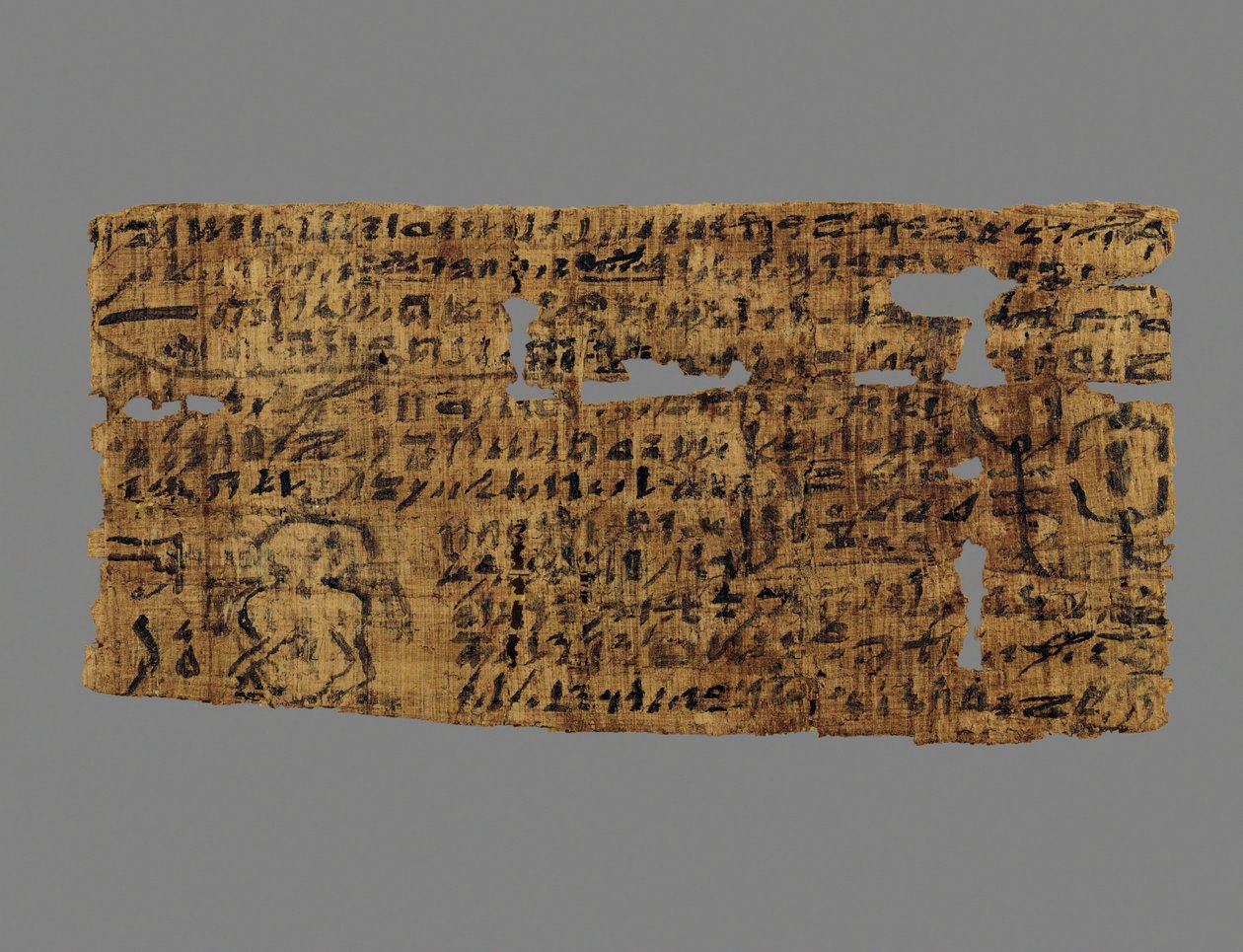 Talisman tegen koorts, uit Deir el-Medineh20e dynastie ... door Erich Lessing