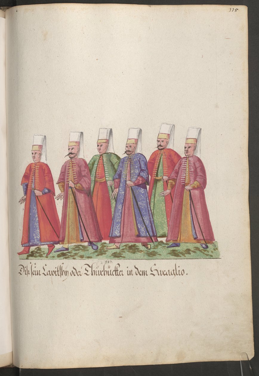 De serail van de sultana; zes wachters ... door Erich Lessing