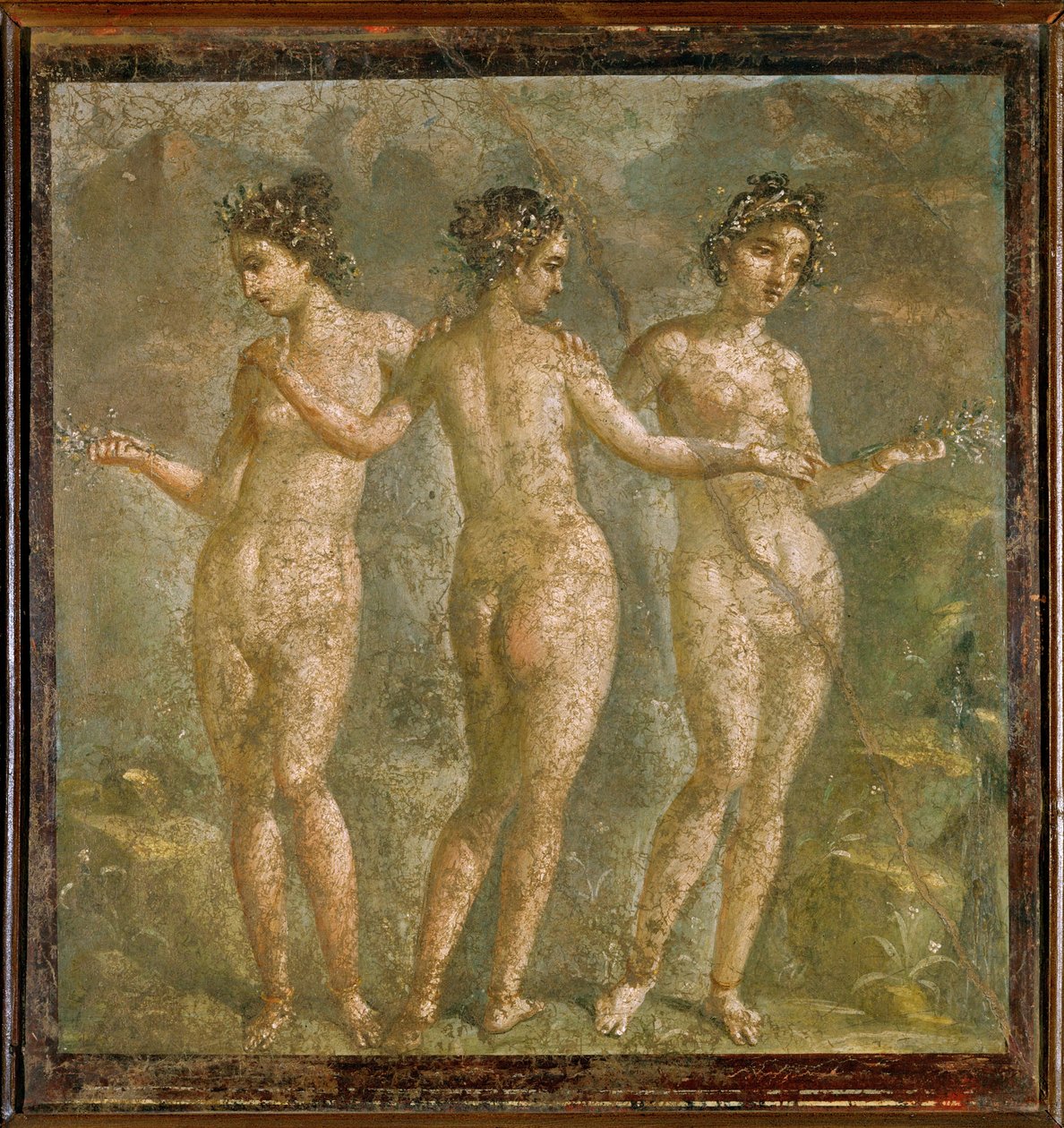 De drie gratiën, Euphrosyne, Thalia en Aglaia door Erich Lessing