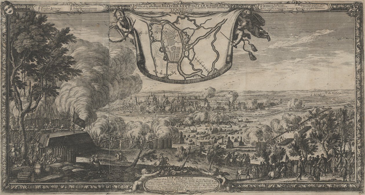 Urbs et Castellum Brestzie Litewski door Erik Dahlbergh