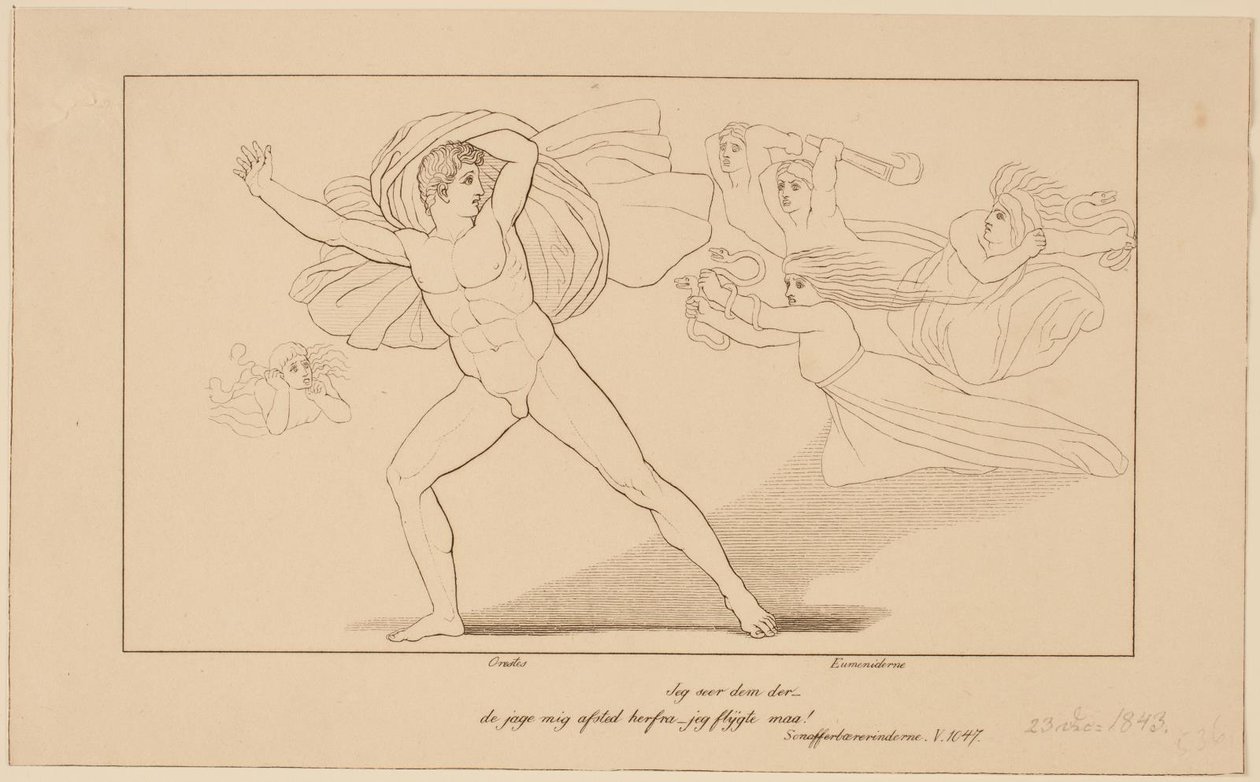 Illustratie voor Aischylos door Erling Eckersberg