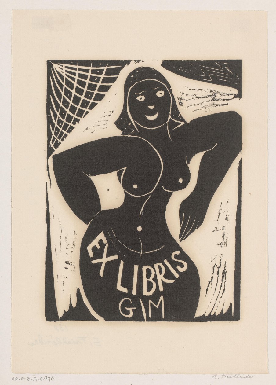 Ex libris van Gianni Mantero door Erna Levy Friedländer