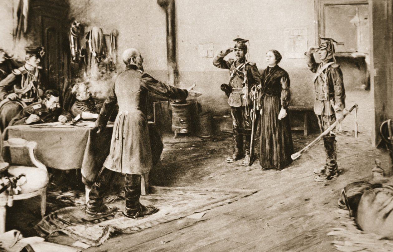 Juliette Dodu wordt vergeven voor haar grote moed door Prins Frederik Karel van Pruisen in 1870, uit 