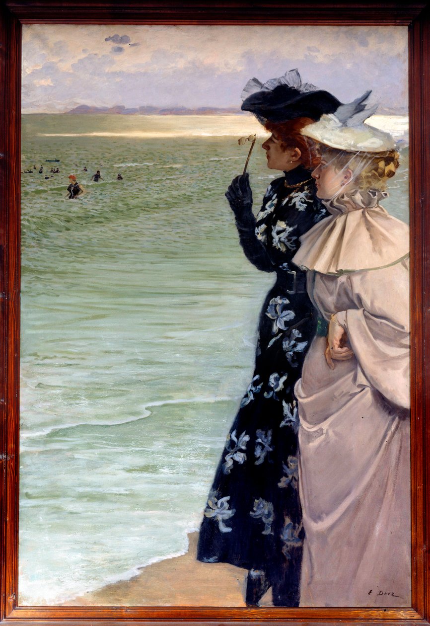 Belle époque: Badtijd aan zee door Ernest Ange Duez