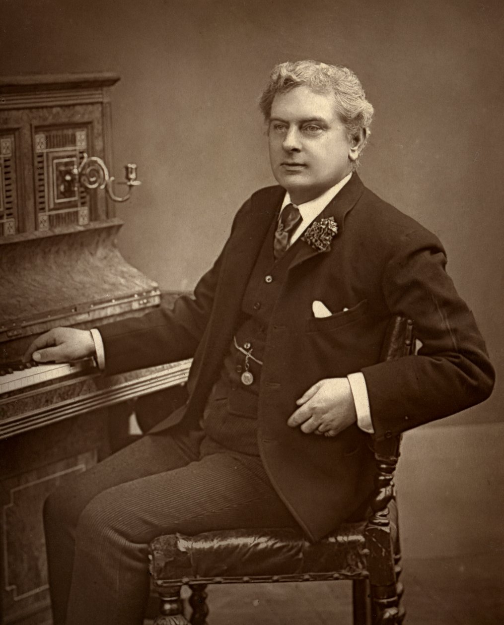 Arthur Cecil, Britse acteur, komiek, toneelschrijver en theatermanager, 1887 door Ernest Barraud