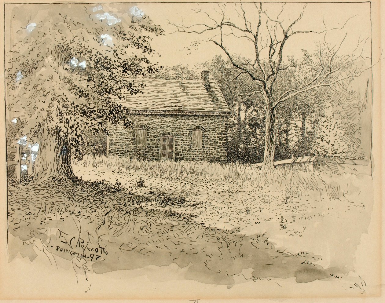 Princeton Quaker Ontmoetingshuis door Ernest C. Peixotto