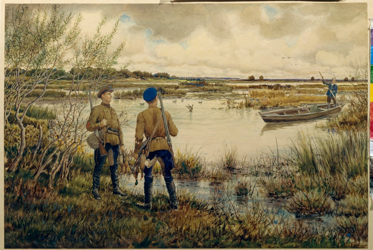 Terug van de jacht door Ernest Ernestovich Lissner