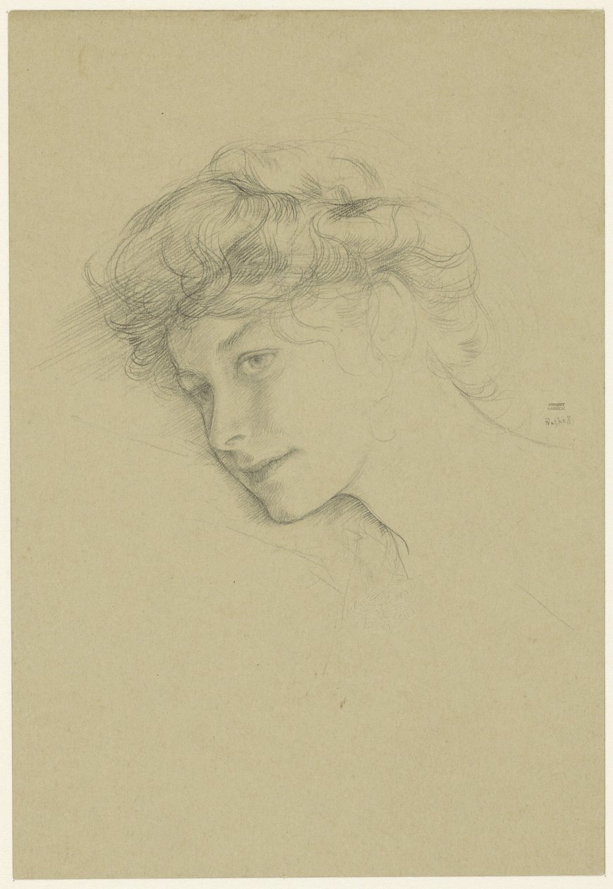 Portret van een jonge vrouw door Ernest Haskell