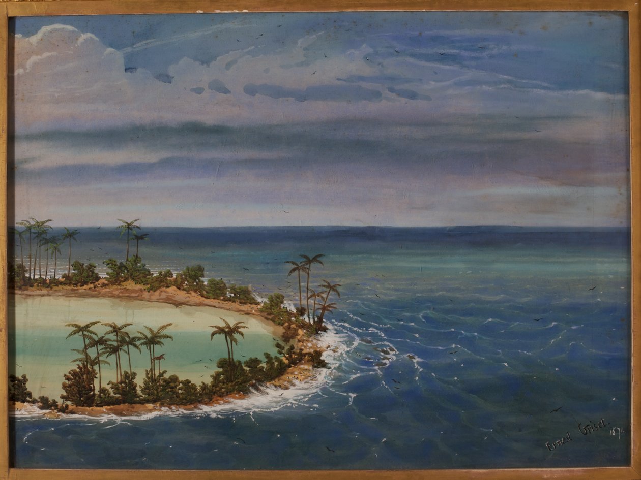 Drieluik van een atol, 1871 door Ernest Henry Griset