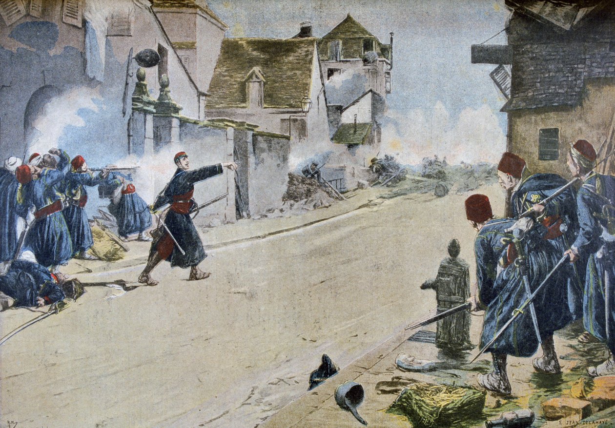 Paul Deroulede in de Slag bij Montbeliard door Ernest Jean Delahaye