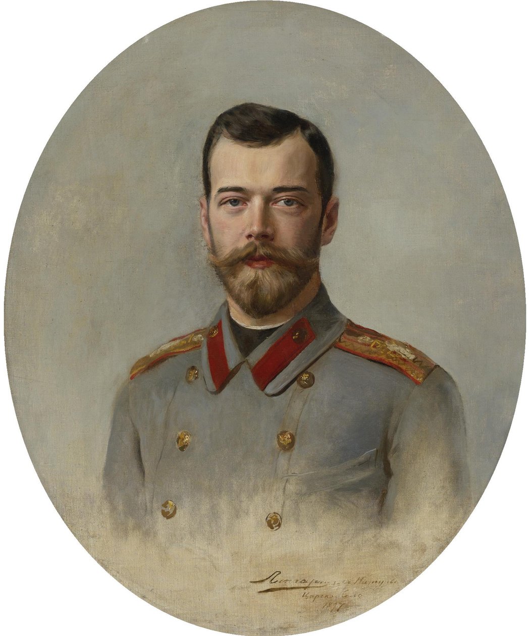 Portret van keizer Nicolaas II 1868-1918, 1897 door Ernest Karlovich Liphart