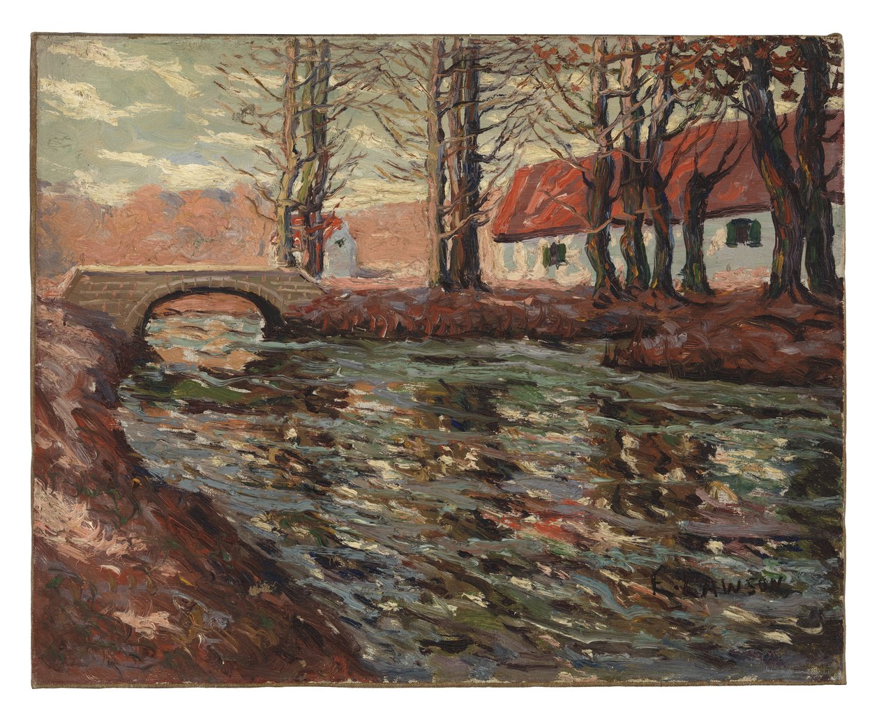 Rivierlandschap door Ernest Lawson
