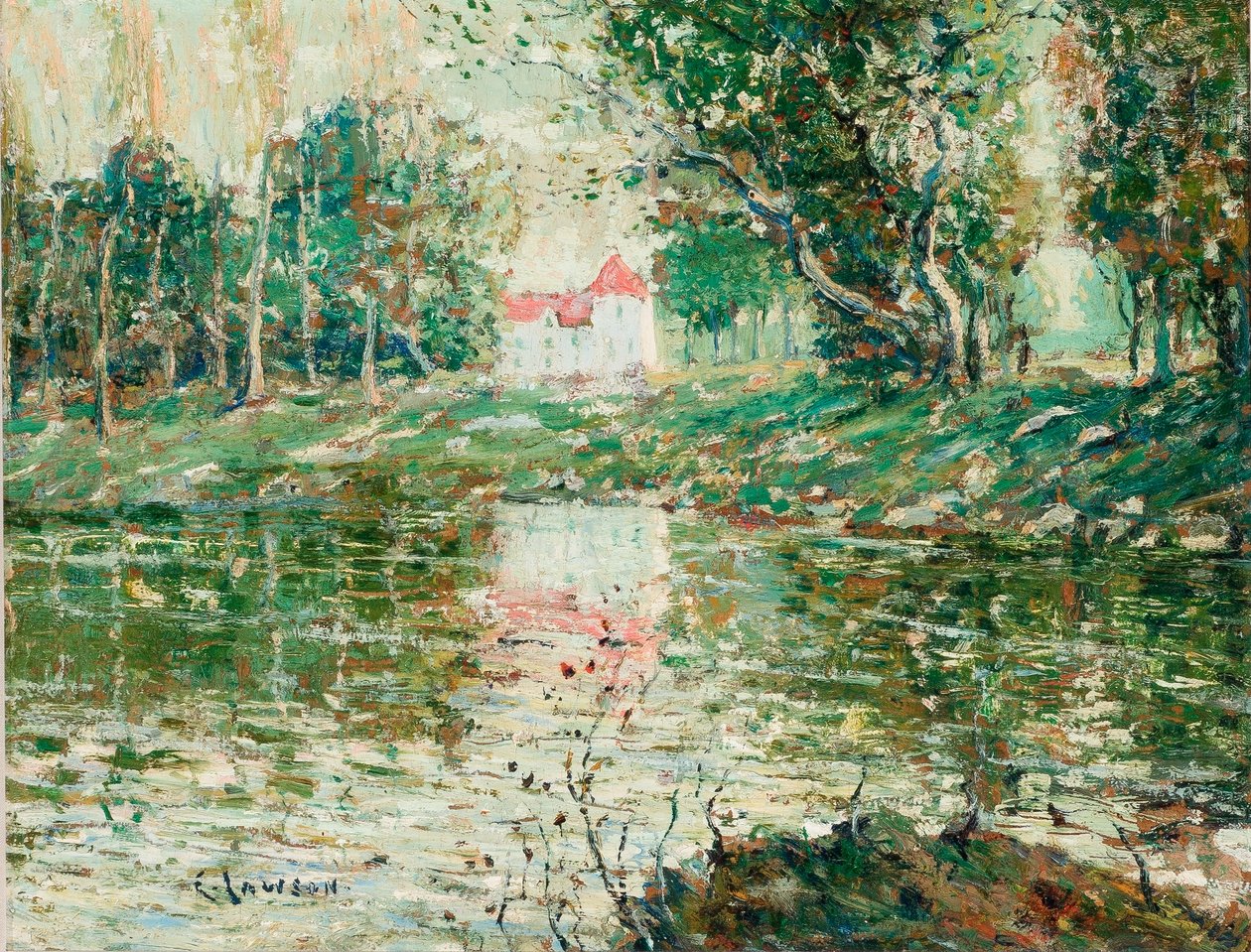 De molenvijver door Ernest Lawson