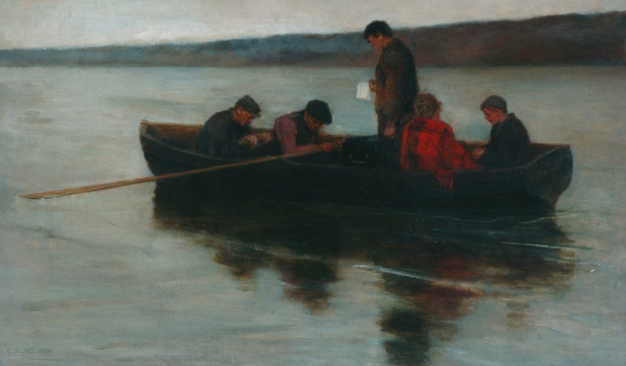 Een Kinderbegrafenis in de Hooglanden, 1896 door Ernest Leopold Sichel