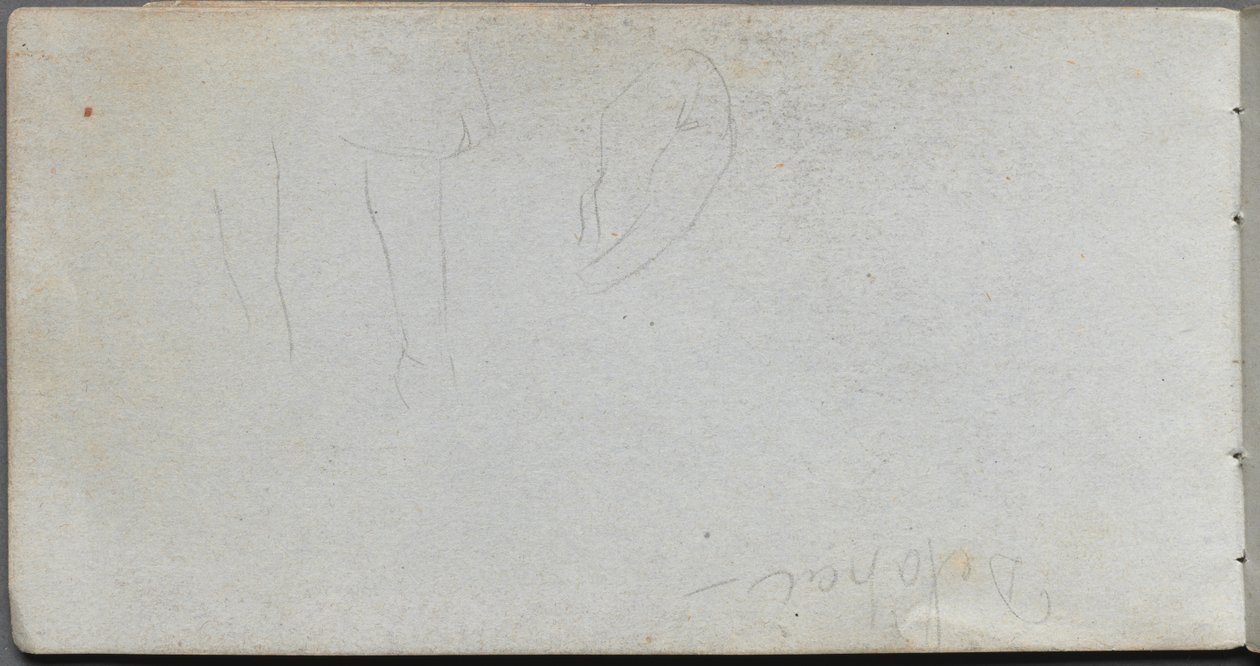 Schetsboek, pagina 02: Studies van benen door Jean Louis Ernest Meissonier
