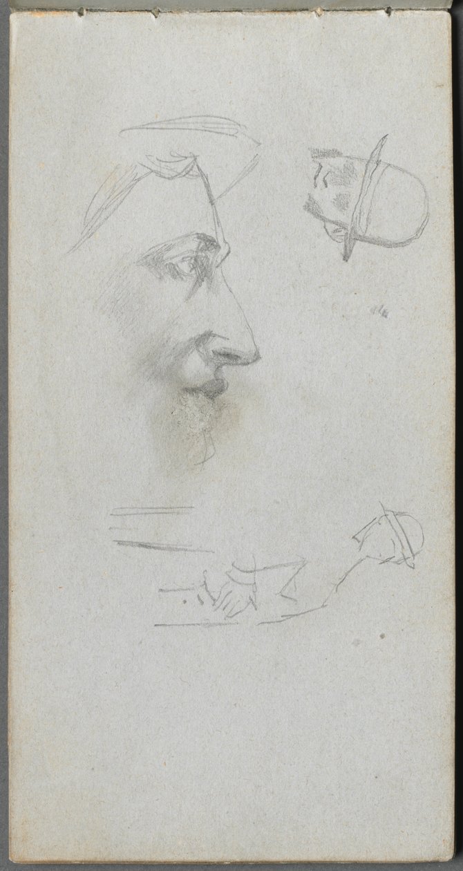 Schetsboek, pagina 14: Figuren door Jean Louis Ernest Meissonier