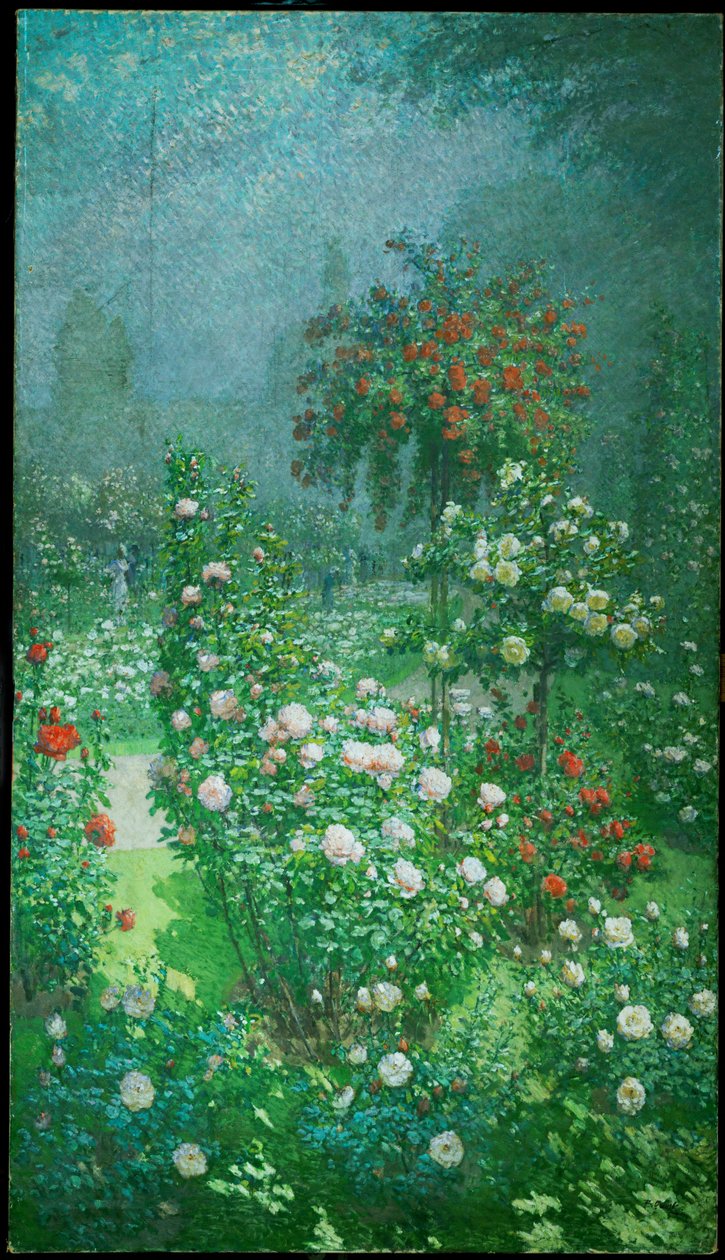 Rozen, decoratief paneel door Ernest Quost