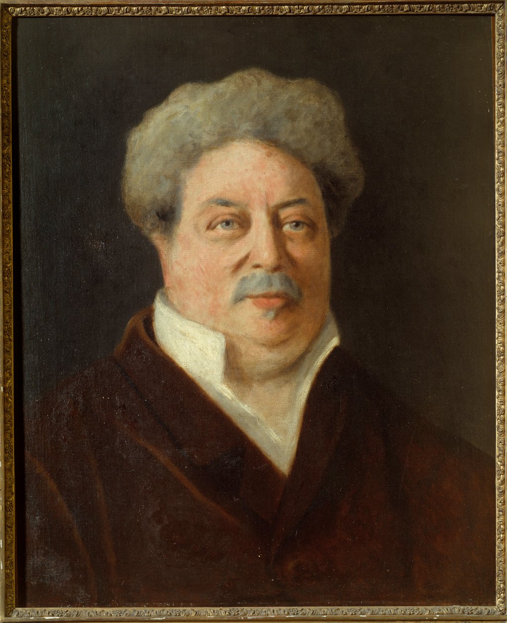 Portret van Alexandre Dumas Père (1802-1870) door Ernestine Philippain