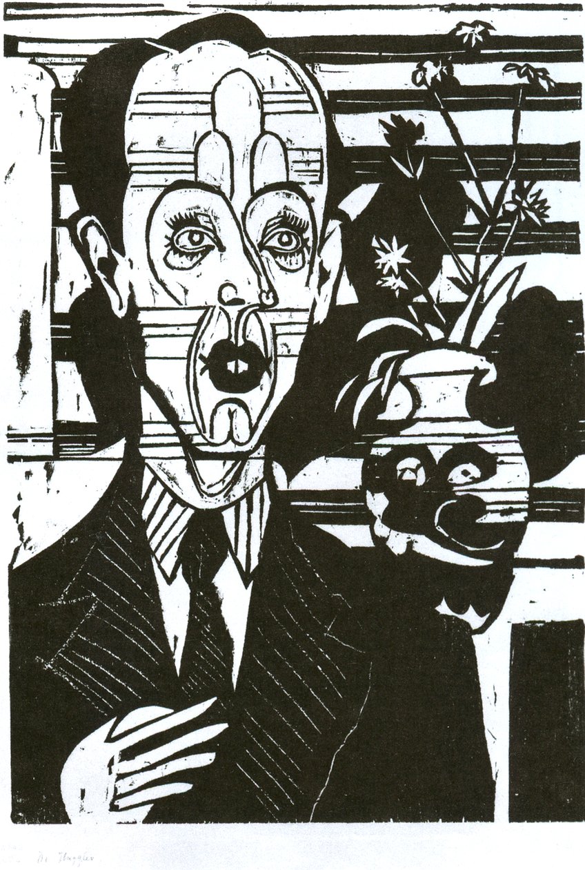 Portret van Dr. Huggler door Ernst Ludwig Kirchner