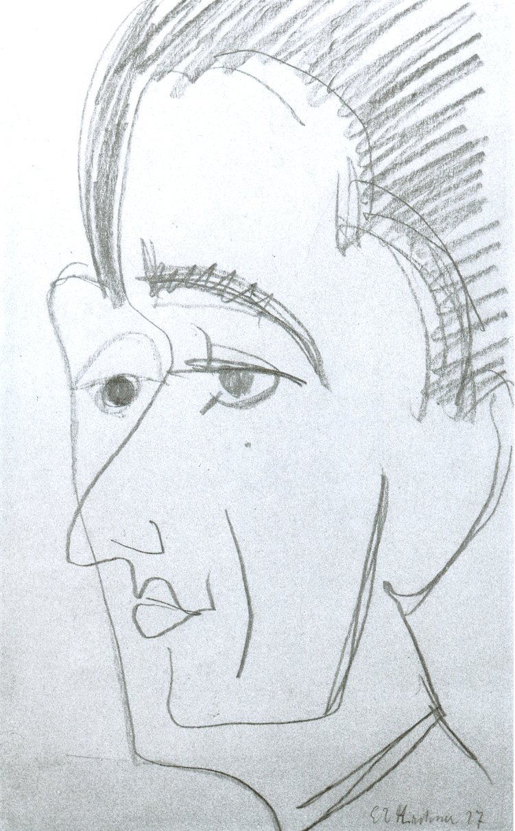 Portret door Ernst Ludwig Kirchner