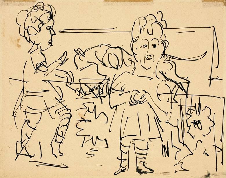 Spelende kinderen door Ernst Ludwig Kirchner
