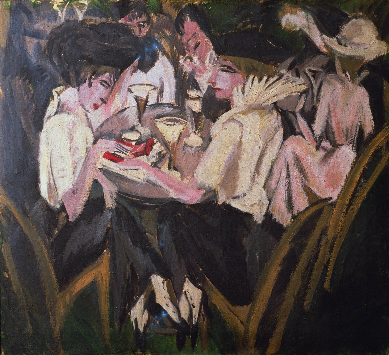 Het Tuincafé door Ernst Ludwig Kirchner