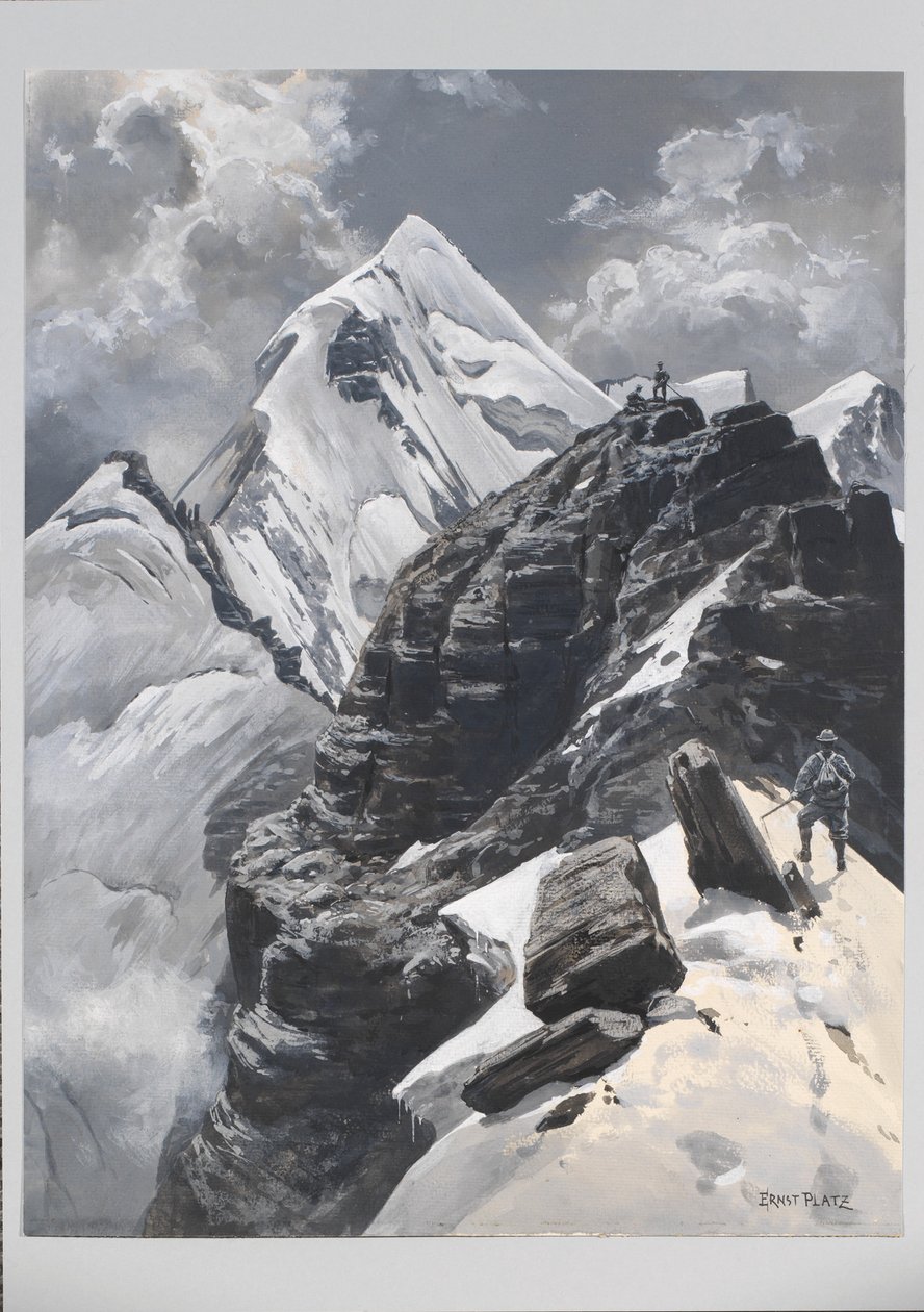 Ernst Platz, Schollhornplatte, Watzmann Oostwand door Ernst Platz