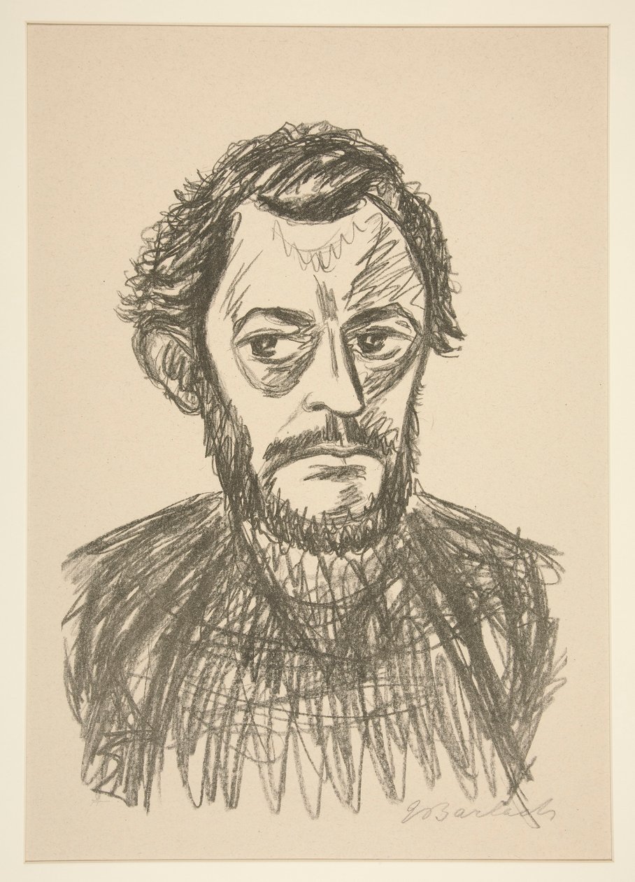 Zelfportret III door Ernst Barlach