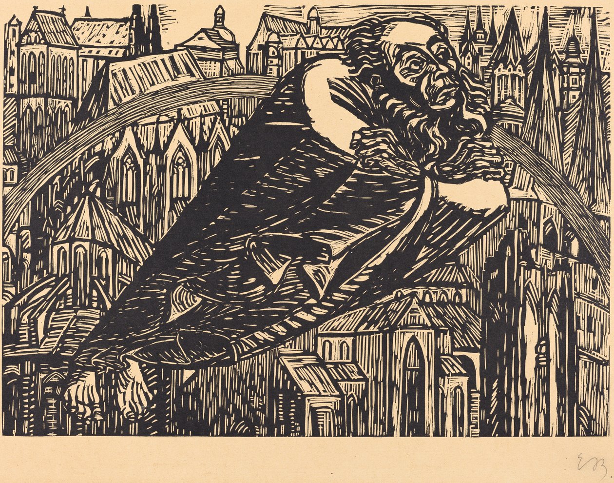 De kathedralen, 1920 door Ernst Barlach