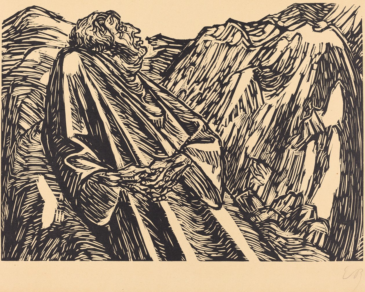 De kliffen, 1920 door Ernst Barlach