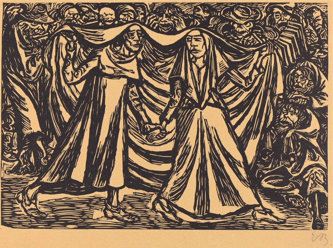 De dans van de dood II, 1921 door Ernst Barlach