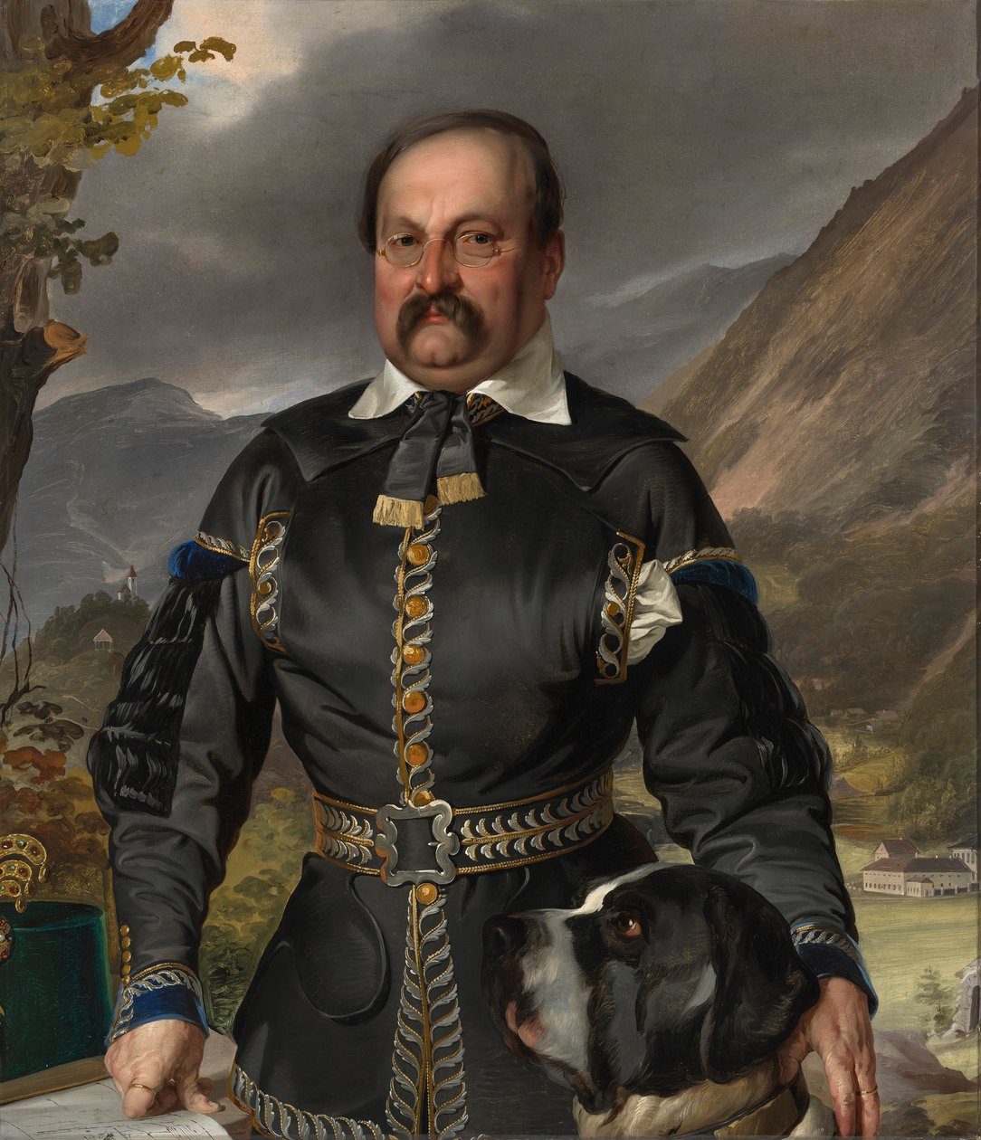 Duits: Franz Anton Ritter von Jakomini in mijnwerkersuniform door Ernst Christian Moser