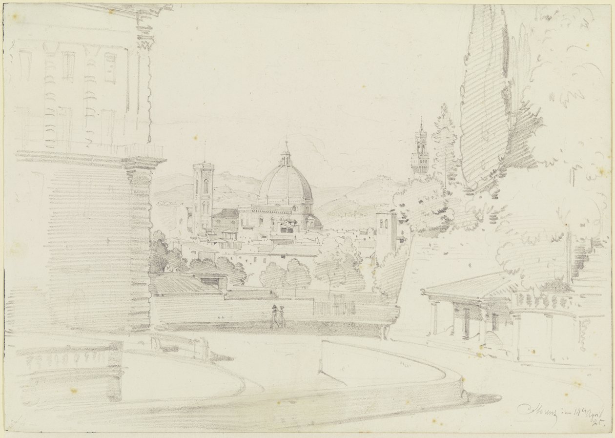 Florence, gezien vanuit de Giardino di Boboli door Ernst Fries