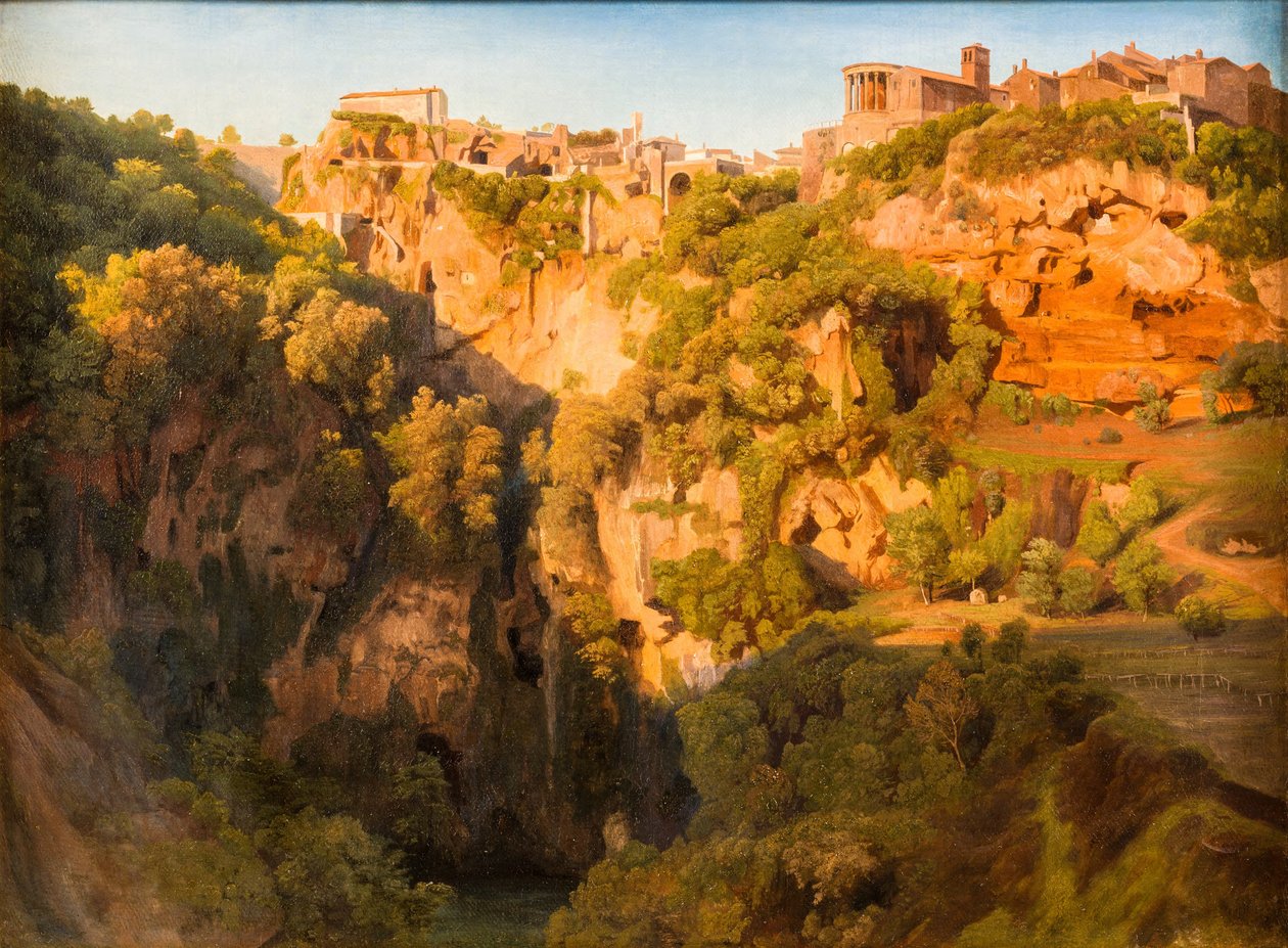 De watervallen van Tivoli met de Ponte Lupo, de tempel van Vesta en de tempel van de Sibille
De watervallen van Tivoli met de Ponte Lupo, de tempel van Vesta en de tempel van de Sibille door Ernst Fries