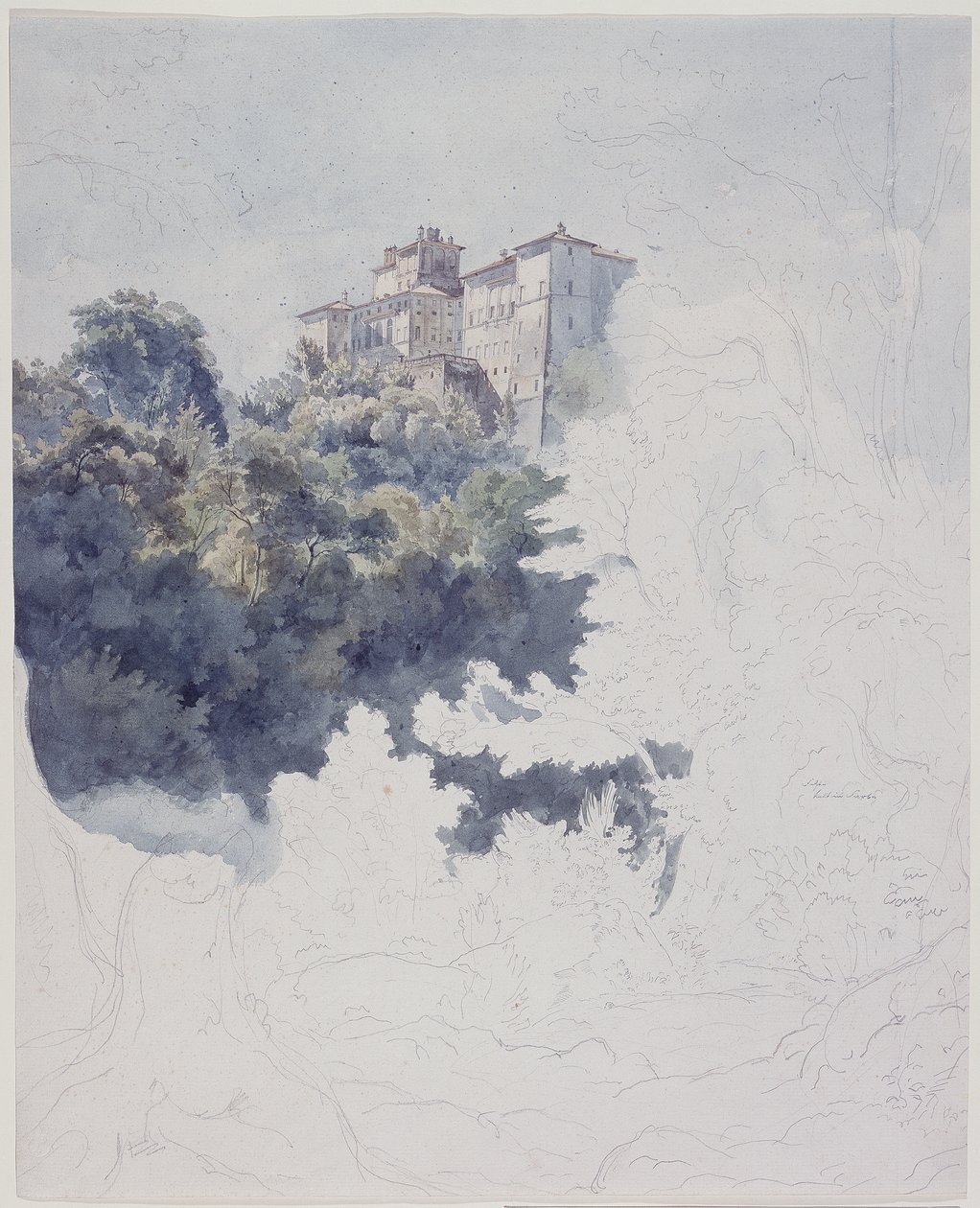 Villa Chigi bij Ariccia door Ernst Fries