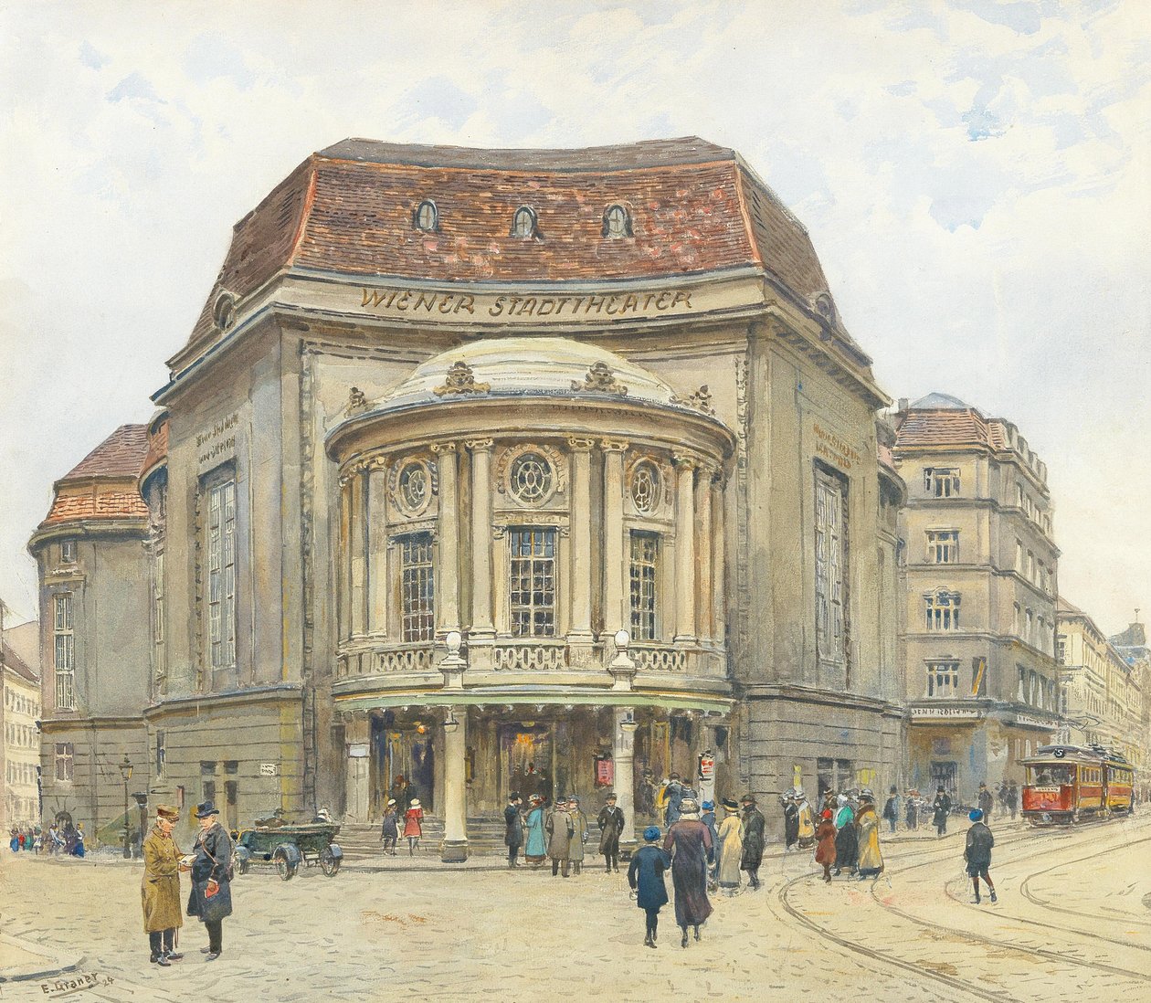 Het Weense Stadttheater, 1924 door Ernst Graner