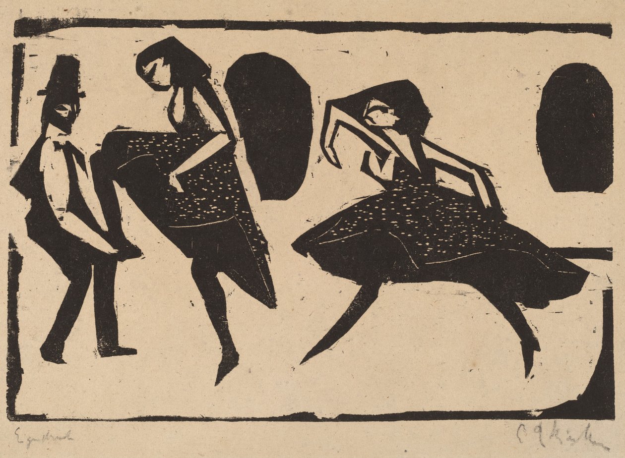 Acrobatische dans, 1911 door Ernst Ludwig Kirchner