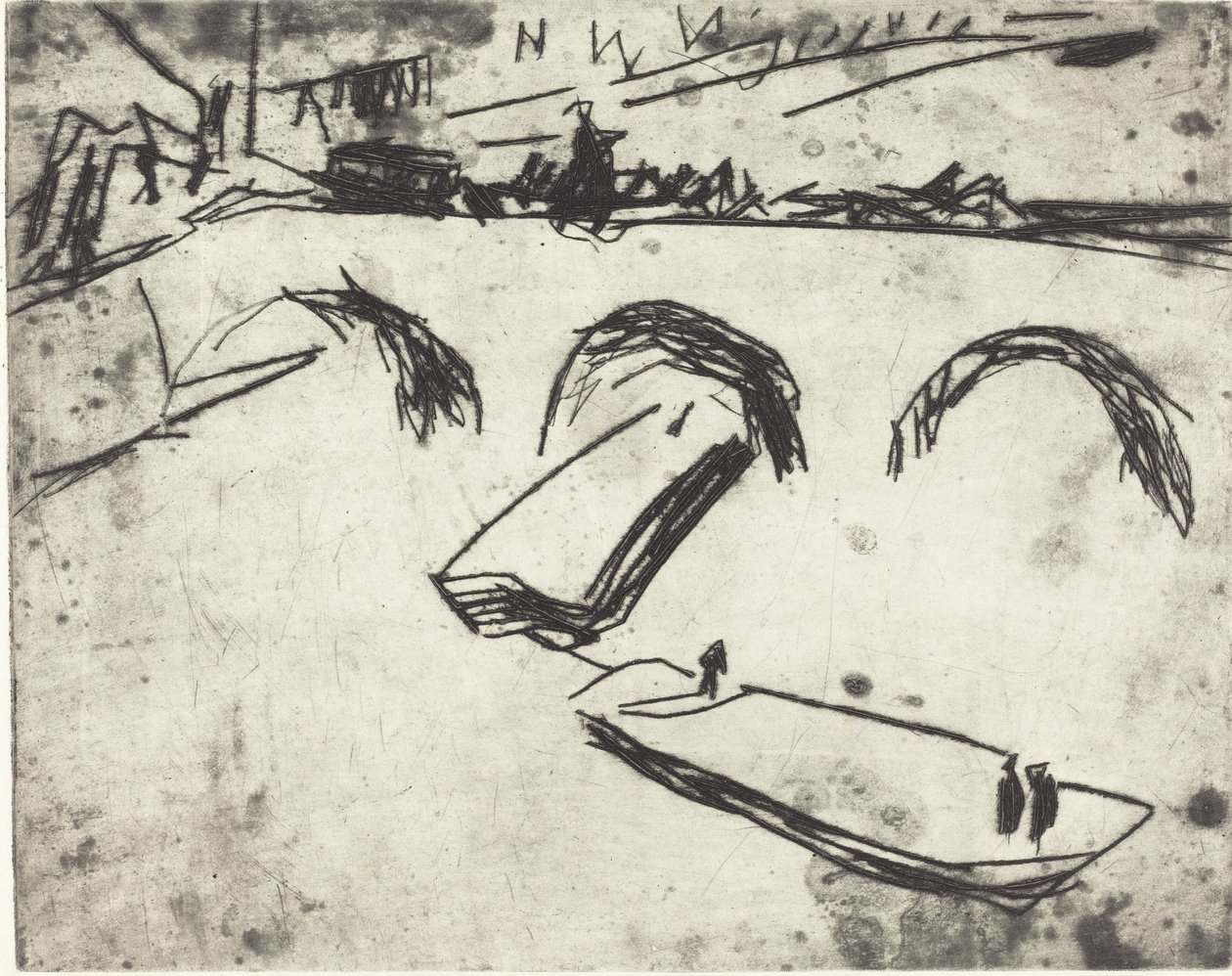 Brug op de Kronprinzenufer door Ernst Ludwig Kirchner