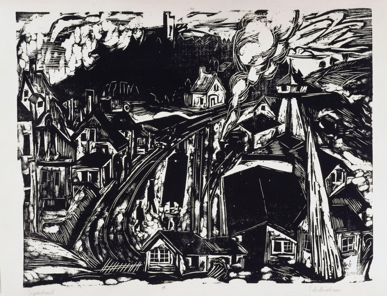 Station Königstein im Taunus door Ernst Ludwig Kirchner