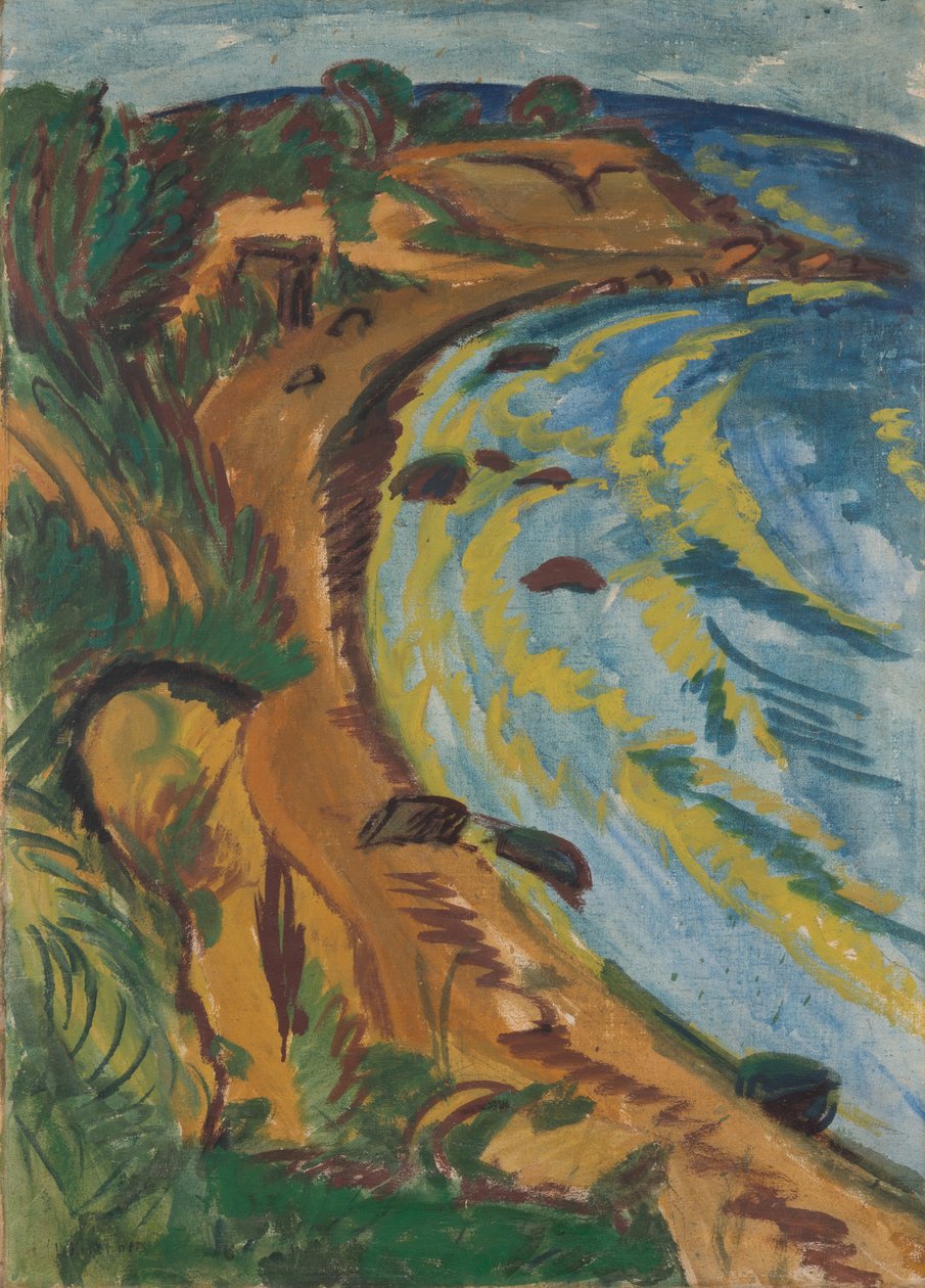 Baai aan de Kust van Fehmarn door Ernst Ludwig Kirchner