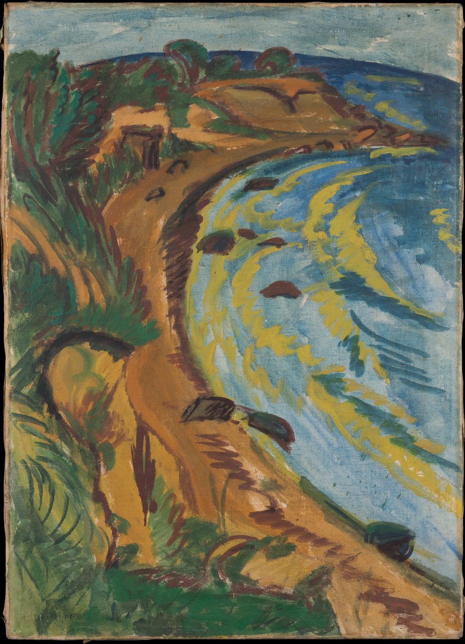 Baai aan de kust van Fehmarn door Ernst Ludwig Kirchner