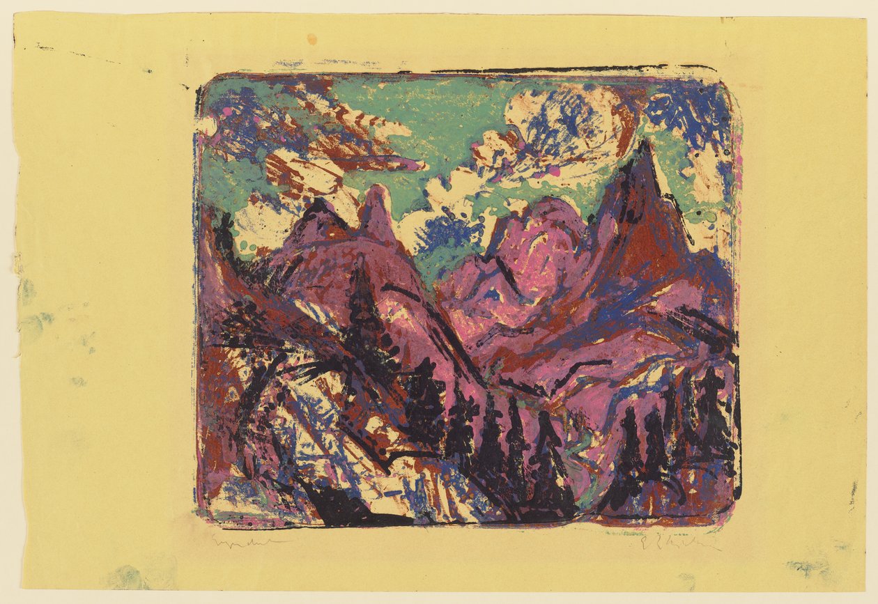Berge door Ernst Ludwig Kirchner