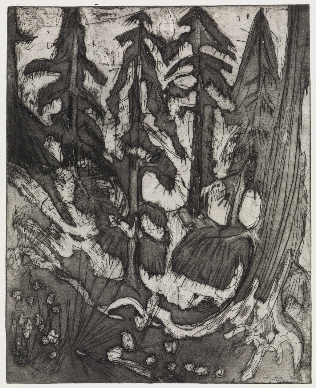 Bergbos door Ernst Ludwig Kirchner