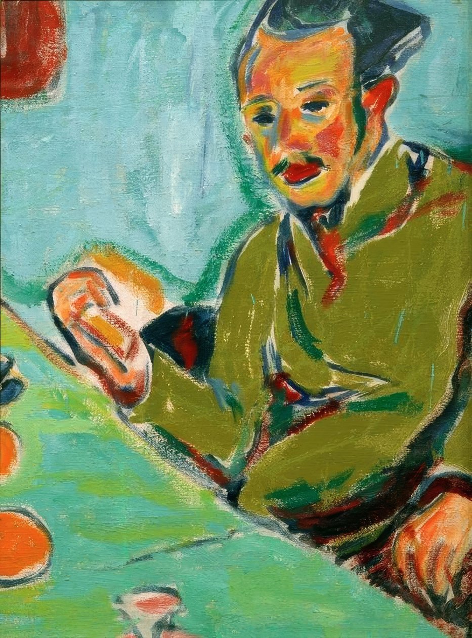 Portret van Erich Heckel door Ernst Ludwig Kirchner