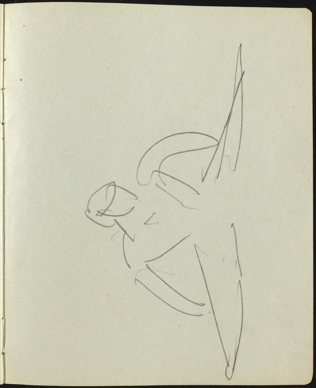Dansers en Artiesten (Pagina uit een Schetsboek) door Ernst Ludwig Kirchner