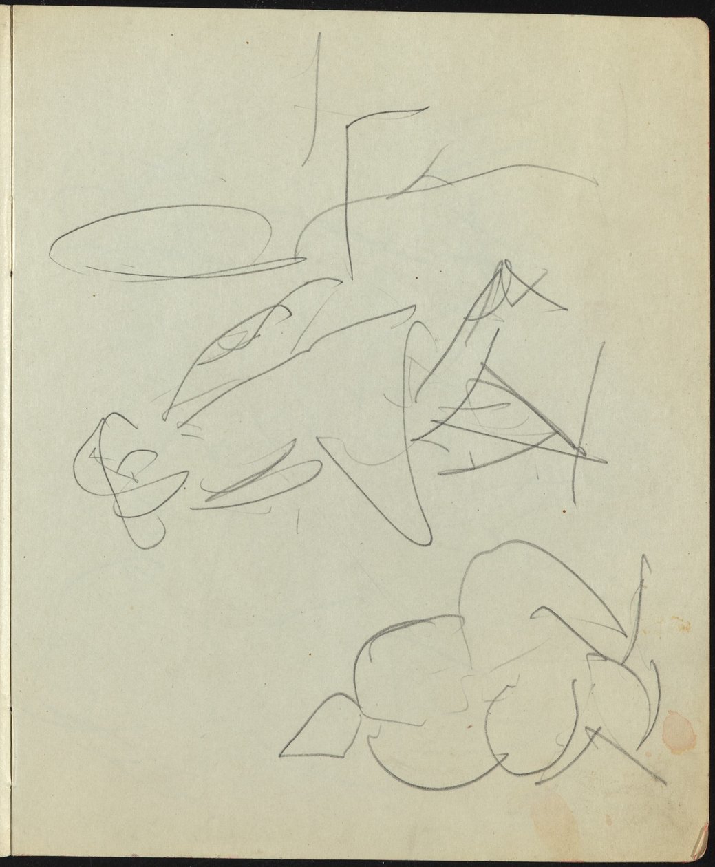 Dansers en Uitvoerders (Pagina uit een Schetsboek) door Ernst Ludwig Kirchner