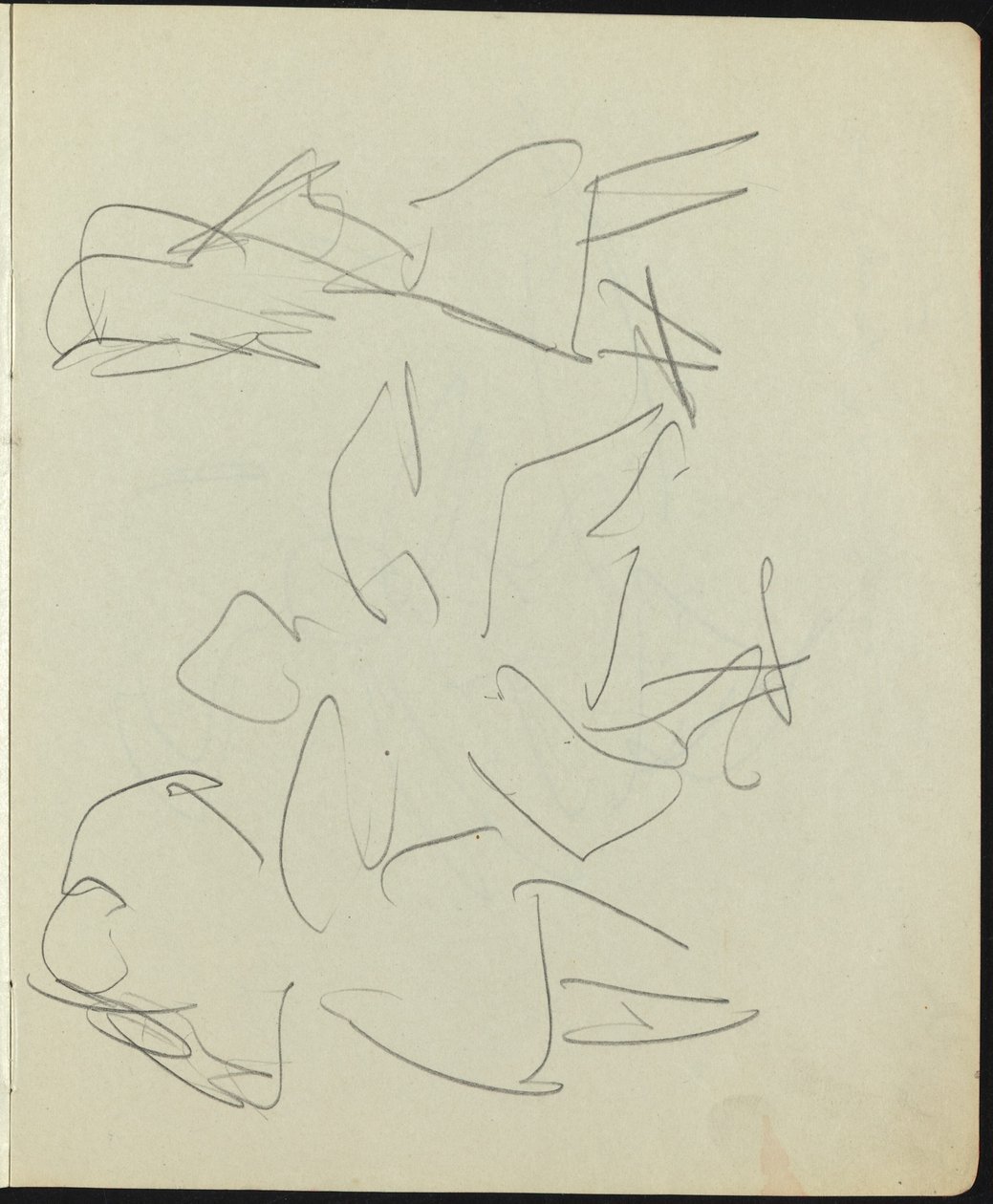 Dansers en Artiesten (Pagina uit een Schetsboek) door Ernst Ludwig Kirchner